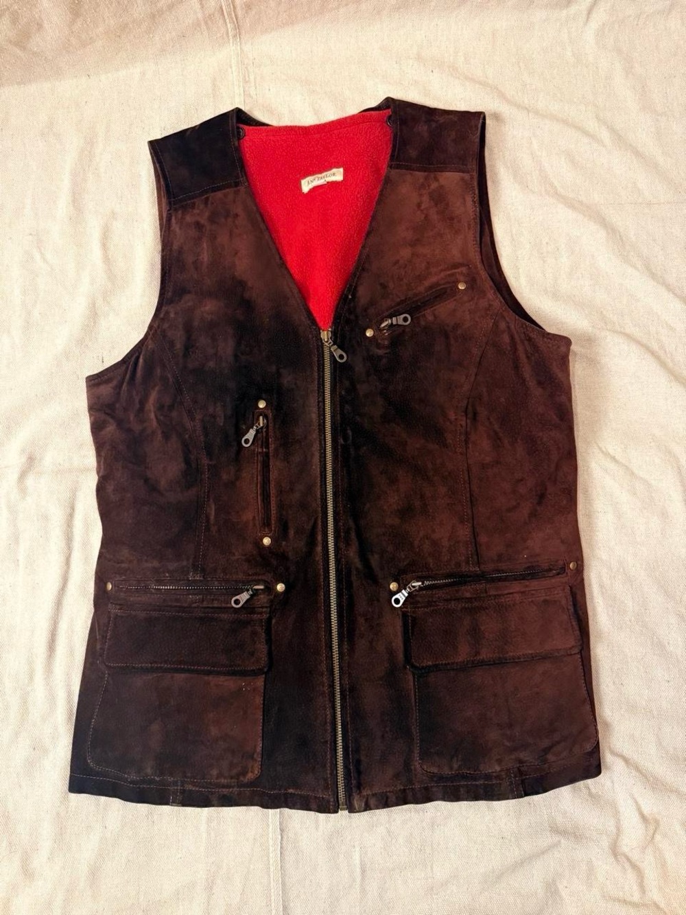 Ann Taylor 100% Leather Utility Vest.